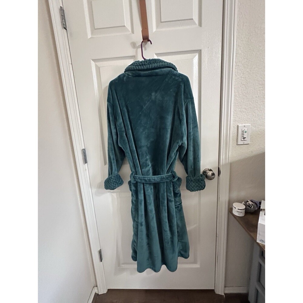 Body Touch Plush Emerald Green Women’s Robe Size L - Picture 2 of 4